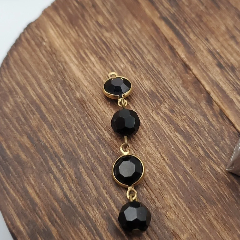 Faceted onyx dangle‎ pendant